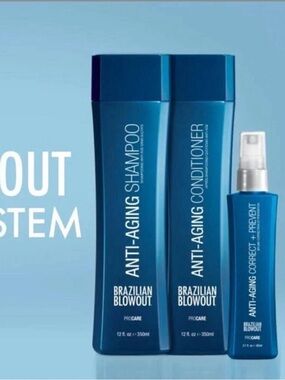 Brazilian Blowout Anti-Aging Shampoo Set - Blue